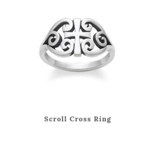 James Avery Scroll Cross Ring